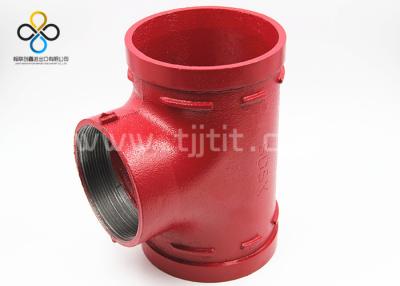 China CCC CE FM UL Good quality Threaded Reducing Tee Ductile iron grooved fittings for sale