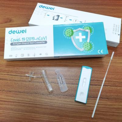 Китай Прокладка 1test/Box 25tests/Box кассеты теста пробирки POCT образца антигена быстрая для Covid-19 Ag продается