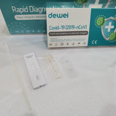 China 15 Mins Covid 19 Antigen Rapid Test Kit Nasal Oral Swab Home Use for sale