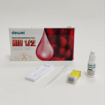 China HIV 1/2 AIDS Rapid Blood Test Kit Single Package For Human Immunodeficiency Virus for sale