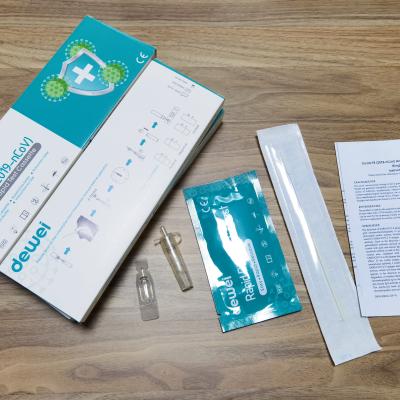 Chine Point d'utilisation à la maison d'écouvillon de soin d'essai du kit 2019-NCoV d'antigène de bande nasopharyngale de cassette à vendre