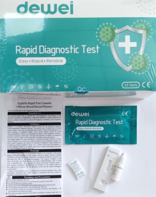 China Plasma rápido de Kit For Whole Blood Serum do teste da sífilis qualitativa da detecção à venda