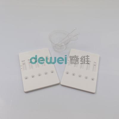 China Urine Drug Abuse Rapid Test Kit Multi Drug Dipcard Panel for AMP BAR BUP BZO COC COT FYLOne Step Test Kit for sale