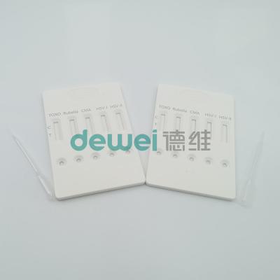 China Test-Ausrüstung CER-FACKEL Platten-schnelle Test-Kassette IgM IgG kombinierte Toxo Röteln-CMV HSV 1/2 zu verkaufen