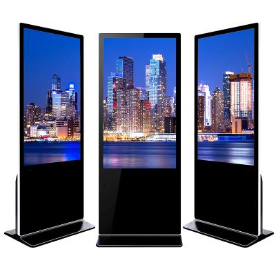 China 85 Inch Advertising Display Digital Signage Player Hotel Vertical Smart Tempered Glass for sale
