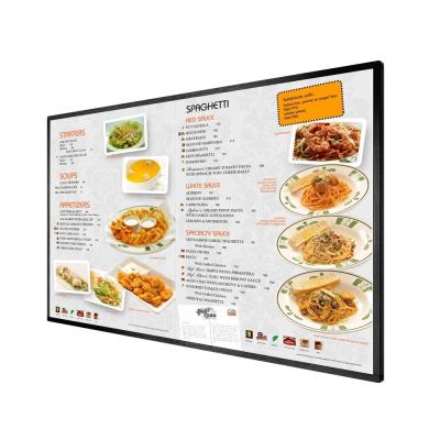 China 40 Inch Wall Mounted Digital Signage Restaurant Menu Display Boards Lcd Split Screen Tv for sale