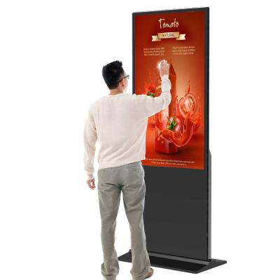 China 4k 50 Inch Floor Standing Vertical Touch Screen Kiosk HD LCD Digital Signage for sale