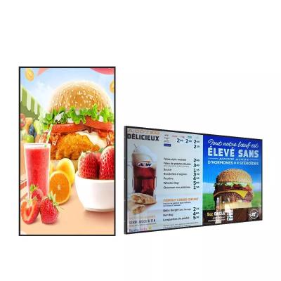 China 32 Inch Wall Mount Android Digital Signage Menu Smart Indoor Ad Screen for sale