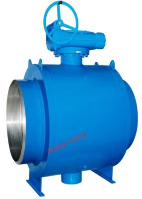 China BW Flange Fully Welded Ball Valve Gear Operation Long Working Lifespan for sale