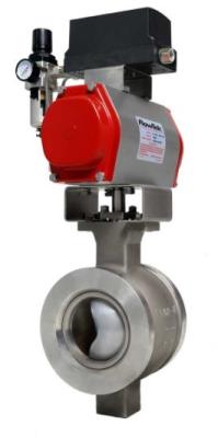China V Shape Notch Industrial Control Valves , Flanged Segmented Ball Valve for sale
