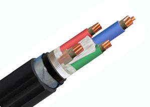 China Bare Copper Conductor 4 Core Armored Cable , External Armoured Cable Antirust for sale