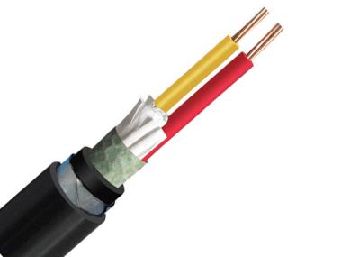 China Low Voltage 2 Core Armored Cable , Underground Armoured Cable Black Colour for sale