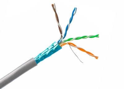 China Gato. el cable del cable LSZH (halógeno bajo de la red de 5e FTP del humo libre) 4 pares defendió el cable de Lan de cobre en venta