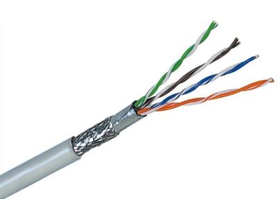 China Cable de la red del cobre del cable de Cat5e SFTP, cable protegido de la red de ordenadores de Cat5e para el uso interior en venta