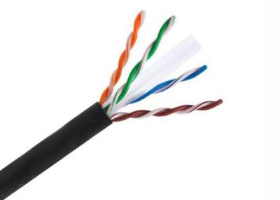 China 23 AWG Solid Bare Copper Lan Cable / Cat6 Outdoor Networking Cable UV Resistant for sale