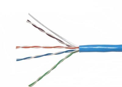 China O cabo de Lan Jacketed azul do cobre 4 rede de UTP Cat6 dos pares cabografa 305m à venda