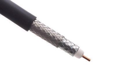 China Cable coaxial desnudo sólido del conductor de cobre Rg11 U, tri cable coaxial protegido en venta