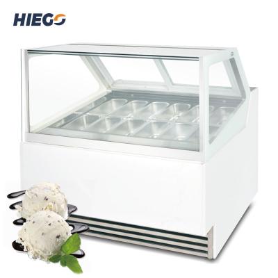 China Commercial Ice Cream Display Unit 50-60hz Gelato Dipping Cabinet for sale