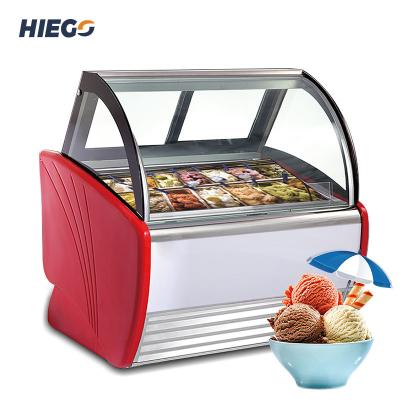 China Baked Pastry Ice Cream Cone Display Case Stand Alone R404a Commercial Ice Cream Cabinet for sale