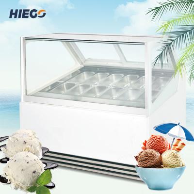 China Armário de exposição de sorvete 950w R404a Armário de imersão congelador aço inoxidável à venda