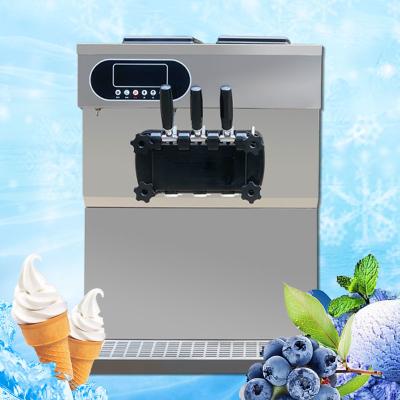 Chine Machine à crème glacée molle commerciale 36-38l/H 3 dans 1 plateau de table de sorbetière à vendre