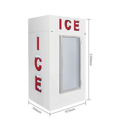 China 1841L R404a Bagged Ice Merchandiser With Heating Glass Door à venda