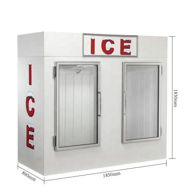China R404a Outdoor Ice Merchandiser Display Air Cooling Ice Cream Merchandiser for sale