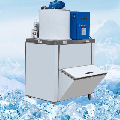 China 300kg/24h Seawater Flake Ice Machine Commercial Stainless Steel Frozen Snow Cone Maker for sale