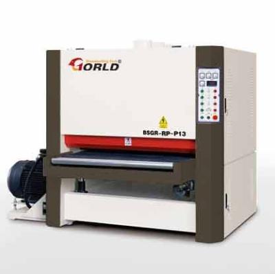 China 43/48/51 inches Width Plywood MDF Particle Board Door 3 Heads Widebelt Calibration Sanding Polishing Sander SR-RP-P13 for sale