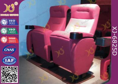 China Heavy Iron Frame Fire Retardant Folding Theater Seats With Cup Holder for sale