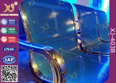 中国 銀行/バス停留所のための終了する金属の構造の控室の椅子をクロム染料で染めて下さい 販売のため
