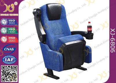 China Blue Fabric Folding VIP Cinema Seating , Plastic Theater Seats for sale