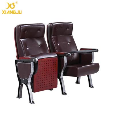 China Aluminum Alloy plywood cover leather Auditorium Chairs with ABS Tablet  360° Turning for sale