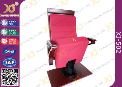China Air Conditioner Out Put Leg Church Hall Chairs With Triangle Wooden Armrest for sale