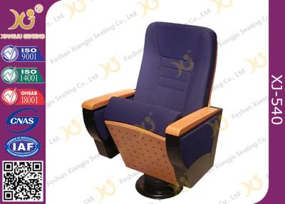 China Writing Tablet In Armrest Lecture Hall Seating Chairs With AC Outlet On Single Leg for sale