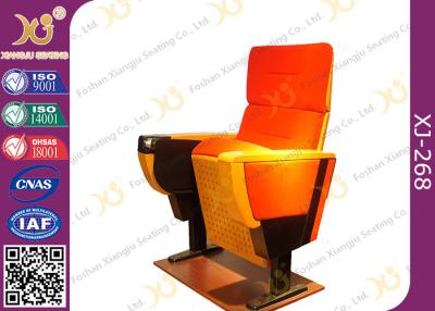 China Herman Style 600mm Width Auditorium Seating Chairs With Functional Writing Tablet for sale