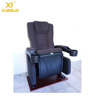 China Foldable Armrest Tip Up VIP Cinema Seating With High Cushion PP Shell Economic for sale