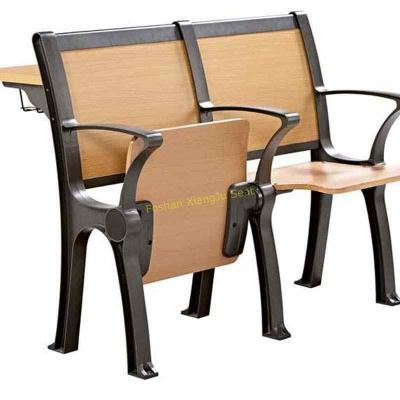 China El hierro de la universidad o de la universidad de madera pliega la silla con la tabla de escritura fija en venta