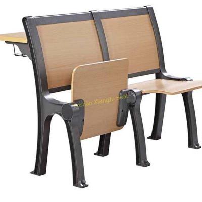 China Classic Iron Wooden Stadium Tip Up Foldable Chair For University Lecture Hall for sale