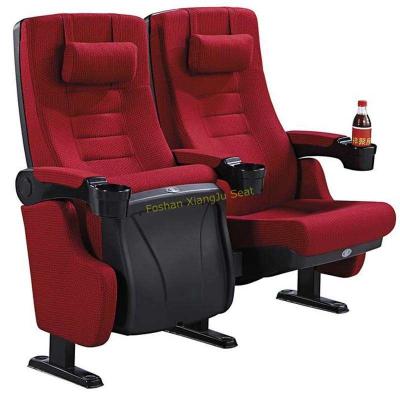 China Fabric Reclined Cinema Theater Chairs With Pillow Tip Up By Gravity / Spring / Damper for sale
