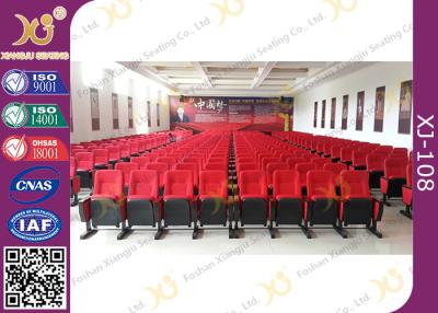China Movable Folded Church Furniture Chairs Electrostatic Spraying Feet Floor Mounted for sale