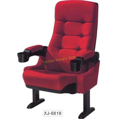 China Movable PP Armrest Movie Theater Chairs With Cup Holder / Iron Steel Leg for sale