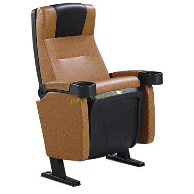 China High - End Faux Leather PP Panel Movable Arm Cinema Theater Seats Reclined Back Customized for sale