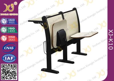 China 18MM Composite Board Folded Seat School Desk And Chair With Strong Metal Frame for sale
