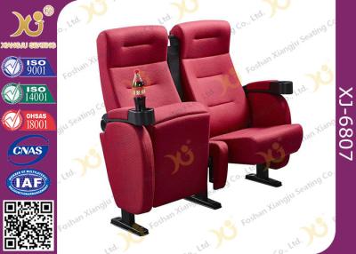 China Full Fabric Covered Cinema Theater Chairs For Home Theater With Cupholder for sale