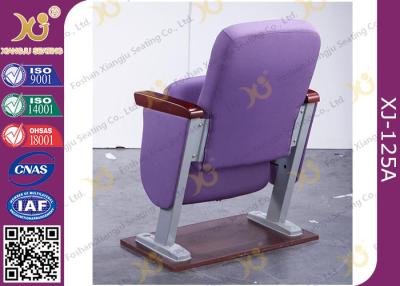 China 30 MM Thick Arm Theatre Seating Chairs 2.0 mm Powder Coated Metal Base Space Saving for sale