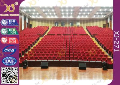 China Durable Lecture Hall Seating With Writing Pad / College Retractable Education Chair for sale