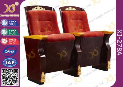 China Original Wooden Decoration Church Hall Chairs / Auditorium Theater Seating for sale