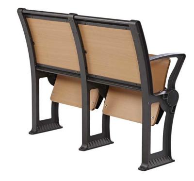 China Mooden Folded School Desk And Chair For Double Student Aluminum Alloy Foot for sale