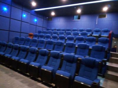 China Inner Plywood Folding Cinema Theater Chairs High Density Sponge With Cupholder for sale